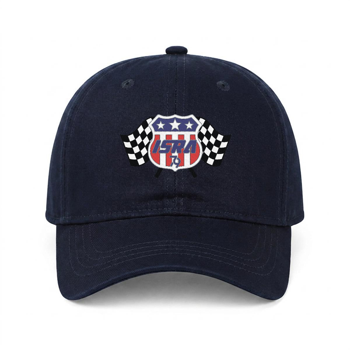 ISRA Embroidered Soft-Crown Flat Cap