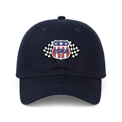 ISRA Embroidered Soft-Crown Flat Cap
