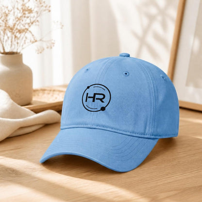 Hyperion Embroidered Soft-Crown Flat Cap -black logo