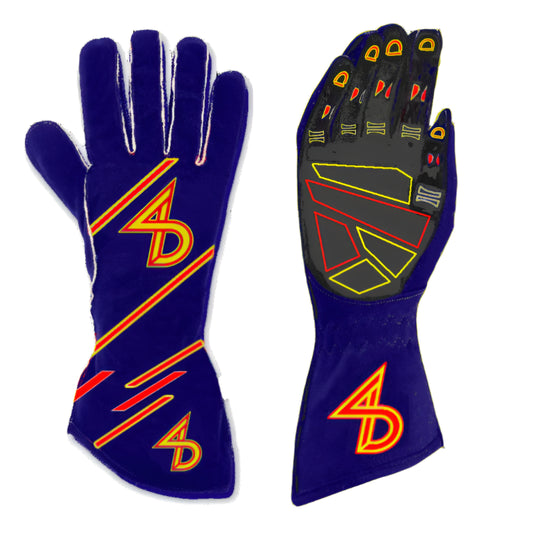Dakota – Sim Racing Glove – Kart Racing Glove (Yellow / Red / Blue)