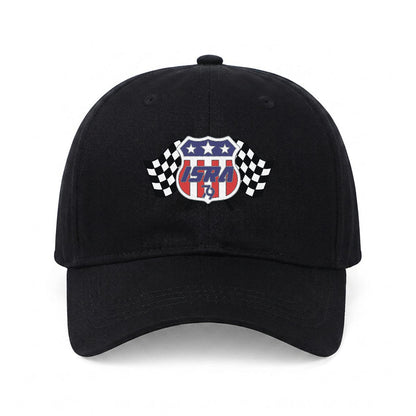 ISRA Embroidered Soft-Crown Flat Cap