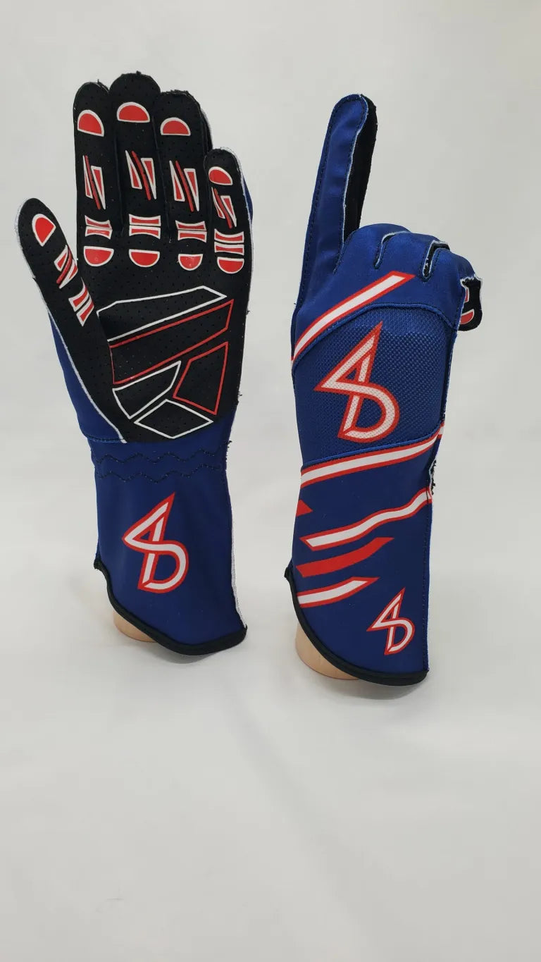 Dakota – Sim Racing Glove – Kart Racing Glove (Red / White / Blue)