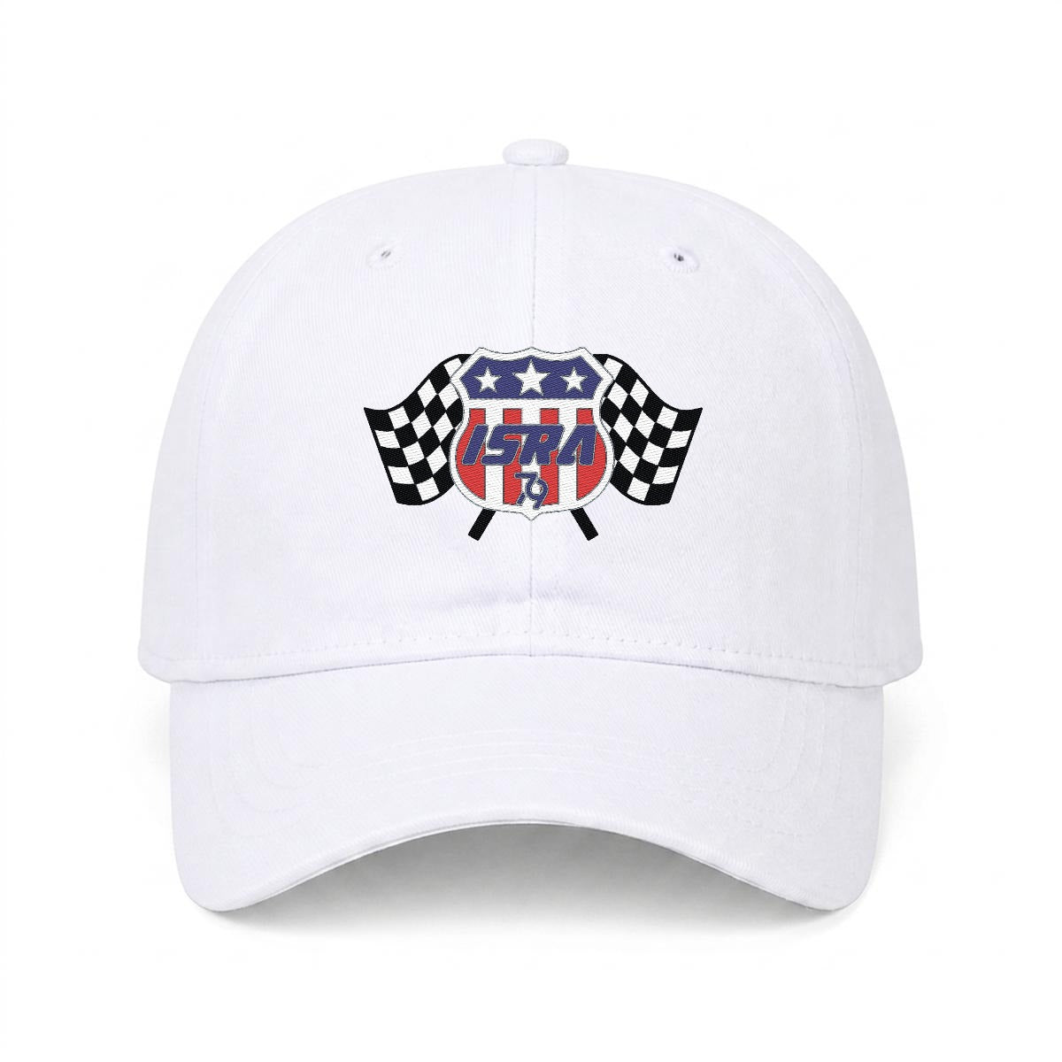 ISRA Embroidered Soft-Crown Flat Cap